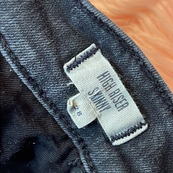 Madewell Light‎ Black High Riser Skinny Jeans Size 28 - Picture 3 of 7